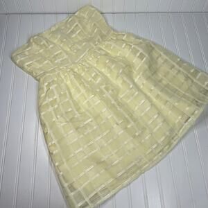 Ya Los Angeles Women's Yellow Off The Shoulder Back Zipper Flare Dress Size L